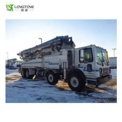Pompa per calcestruzzo utilizzata del camion giallo con pressione del MPa di 24-36 m. Distance 6-6.6