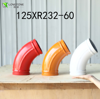 Il tubo concreto di DN125 DN150 sgomita i riduttori pesa il colore giallo bianco rosso